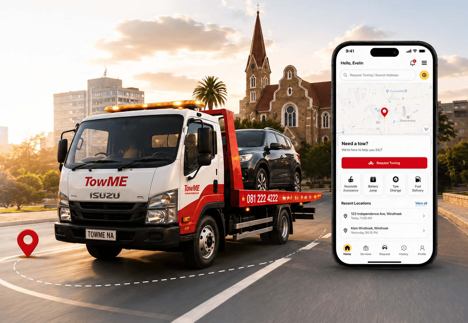 TowME Namibia mobile app